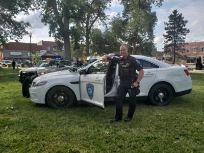 Corporal Stoebe at the 2018 National Night Out Event