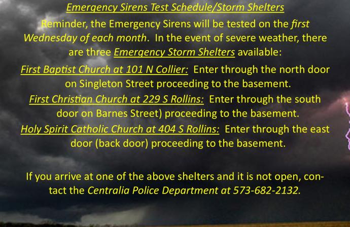 Storm Shelter Information